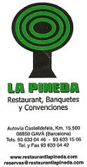 Targeta del Restaurant La Pineda de Gav Mar (any 2008)